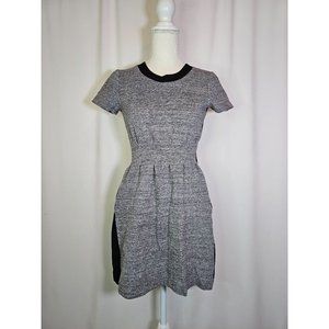 Madewell Junior's Mini Dress Short Sleeve Size 0 Crew Neck Pockets Short Sleeve